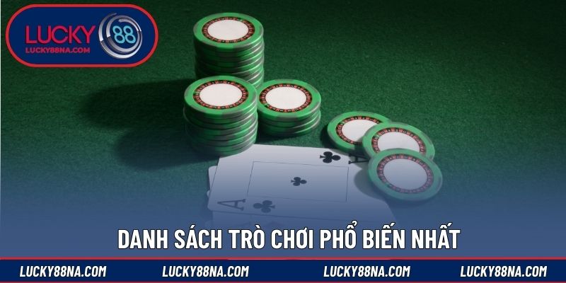 Danh sách trò chơi phổ biến nhất